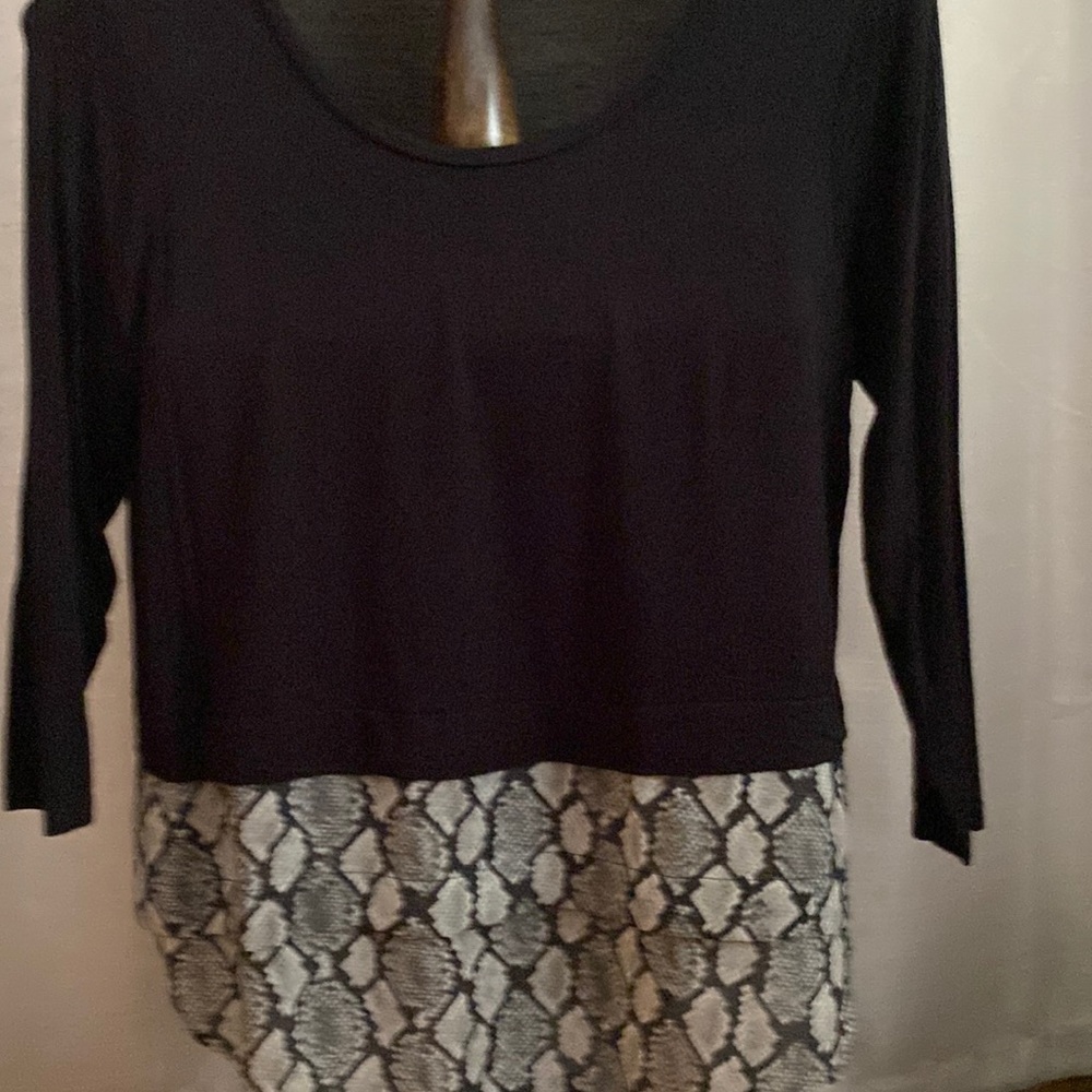 Michael Kors  snakeskin chiffon pullover top